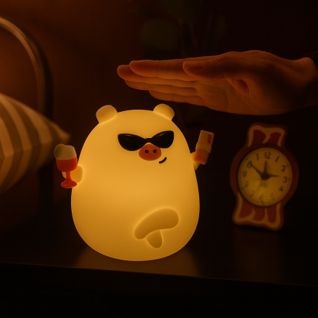 Lámpara Rich Pig Squishy 4HOME MB33-PSL-17 | Luz suave y divertida para decorar